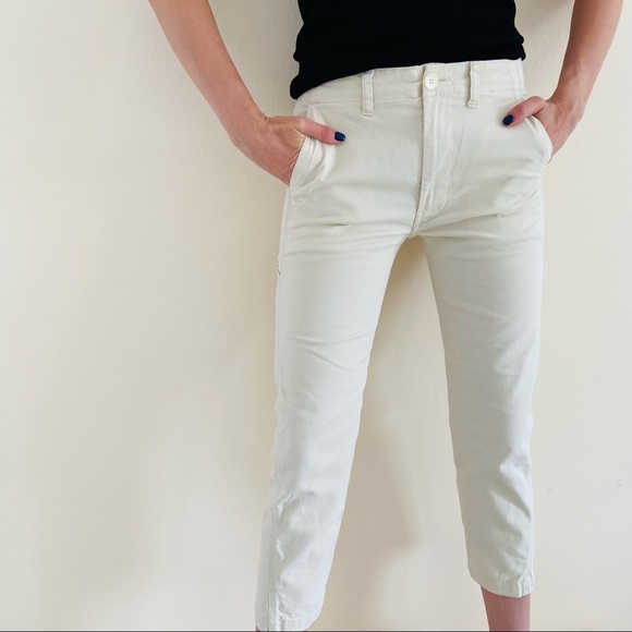 Vince ankle cropped cotton Chino pants trousers cargo - Picture 3 of 10